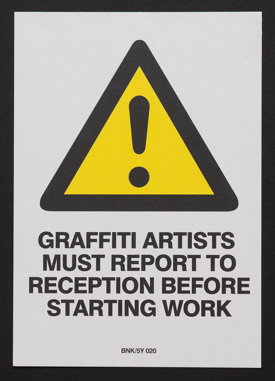 Banksy - Graffiti Artists Must Report To Reception Sticker