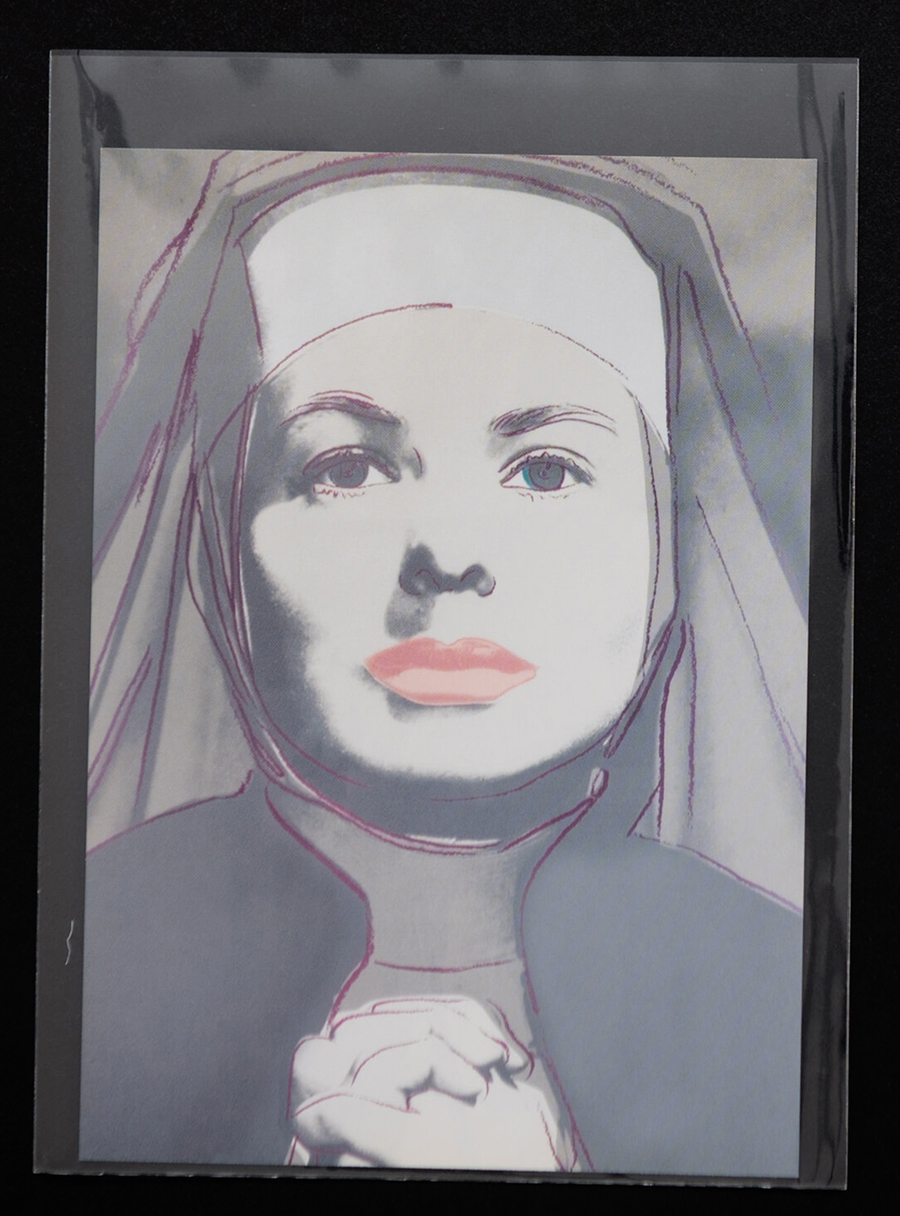 Banksy vs Warhol 2007 exhibition post card - Ingrid Bergman
