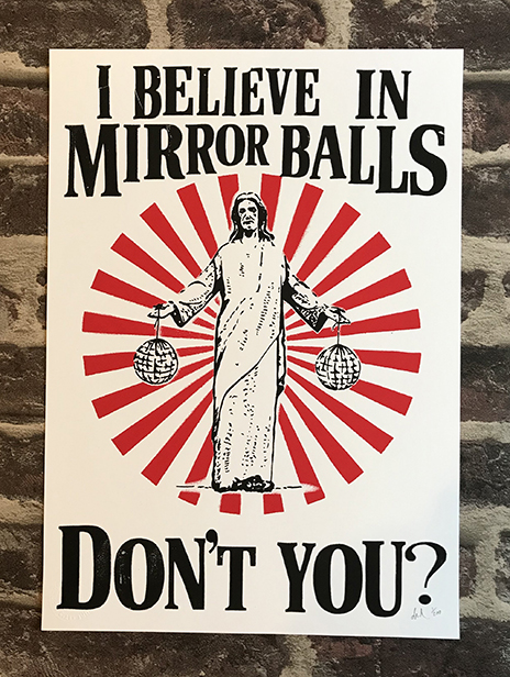 buy Dr. D. I believe in Mirrorballs poster at Artists Republica, free secure shipping