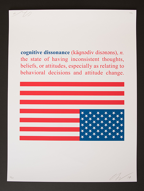 Ernesto Yerena Cognitive Dissonance Poster 2019 - Limited edition, signed twice