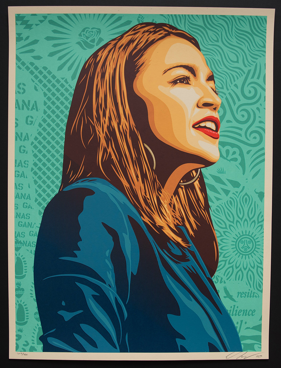 Ernesto Yerena - Ganas AOC - A portrait of popular freshman Congresswoman Alexandria Ocasio-Cortez