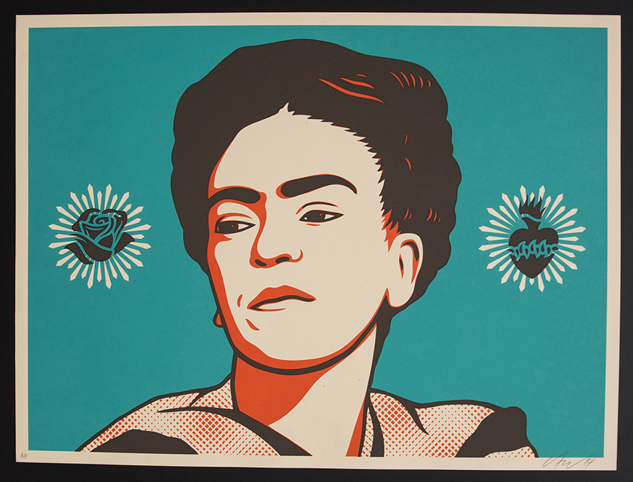 Ernesto Yerena Ganas - Portrait of the Famous Female Mexican Painter Frida Kahlo