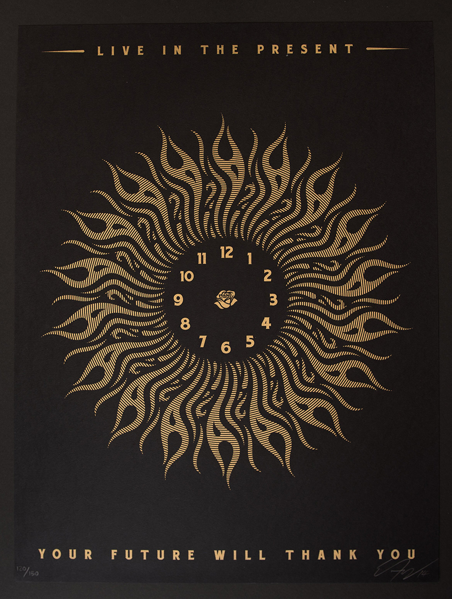 Ernesto Yerena Live In The Present signed limited edition print 2014