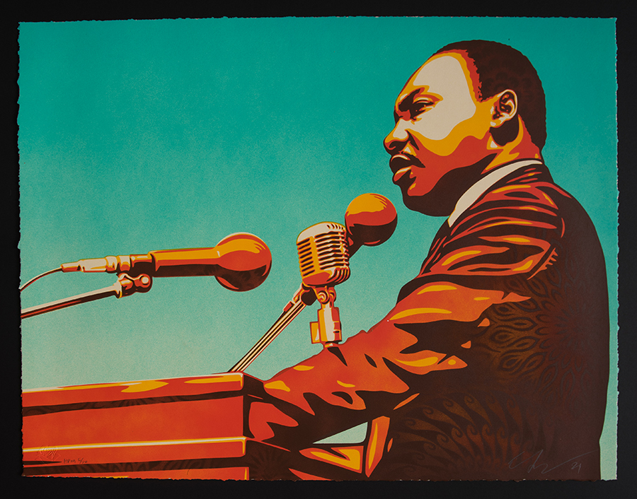 Ernesto Yerena Montejano Martin Luther King signed limited edition print