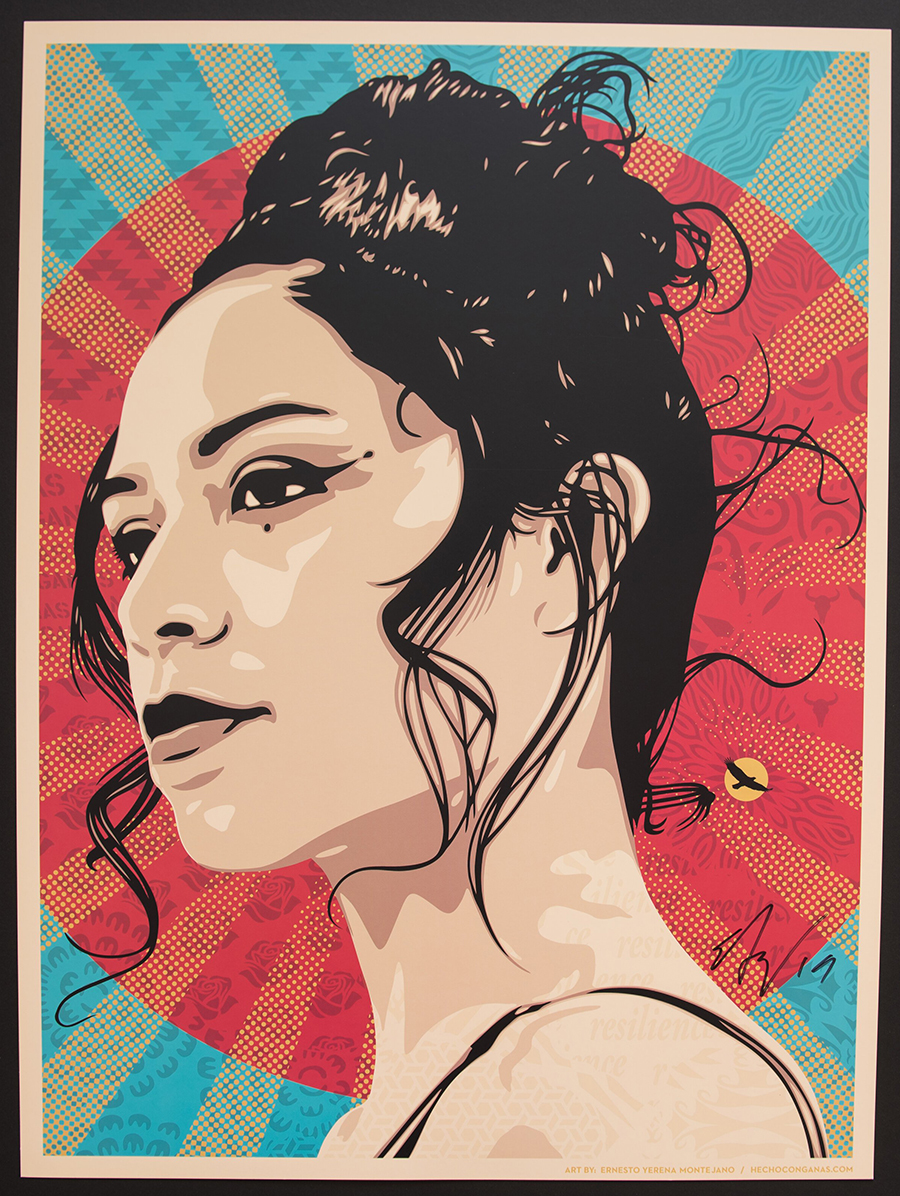 Ernesto Yerena Montejano - portrait print of Sivan Alyra Rose - the first native American woman to be lead actor in a tv series.