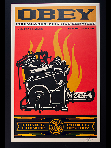 Obey Shepard Fairey Print & Destroy Offset Lithograph signed poster print 2019