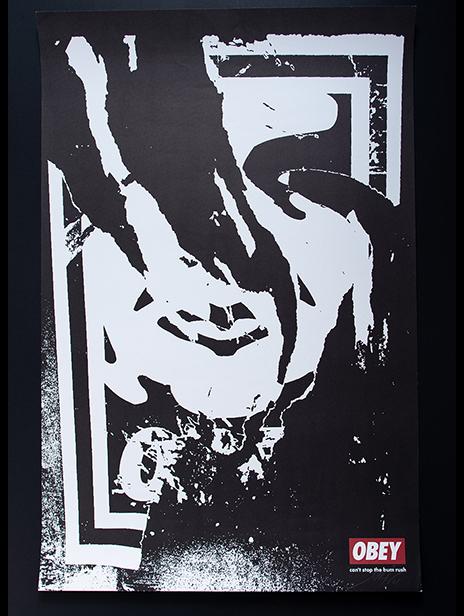 Obey Shepard Fairey Ripped Poster signed Screen Print in pristine condition