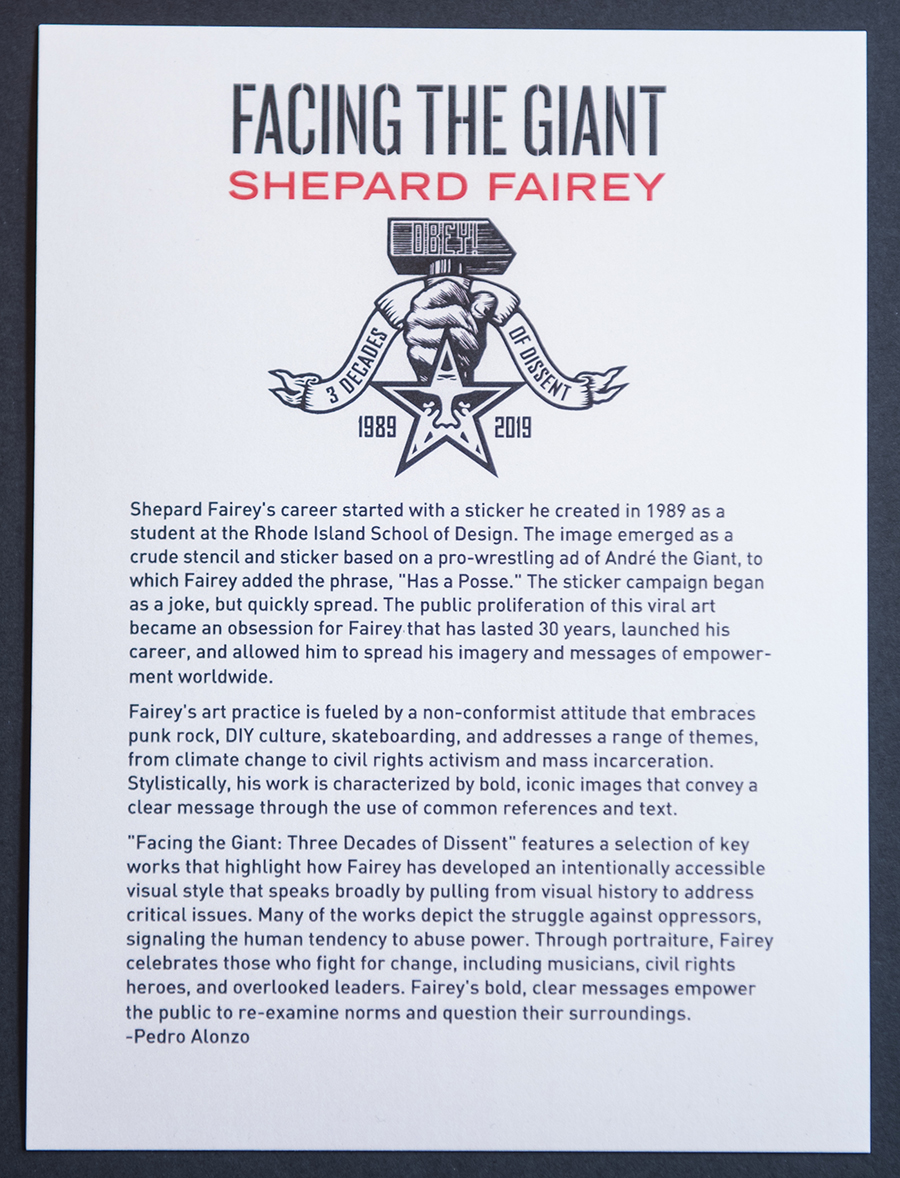 SHEPARD FAIREY - FACING THE GIANT POSTCARD BOX SET - about the set by Pedro Alonzo